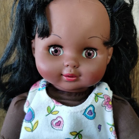 Simba Toys Baby Doll Soft Body AA Black Hair Sleepy Open Close Brown Eyes 11" - Picture 3 of 8